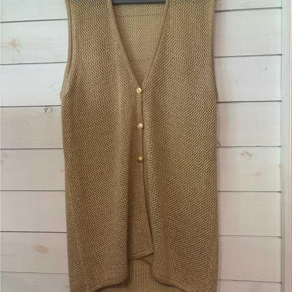 Koret Brushed Gold  Knit Vest with Gold Accents - Picture 11 of 16